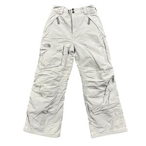The North Face Youth M Snow Pants Light Gray Winter Ski Snowboard Cargo